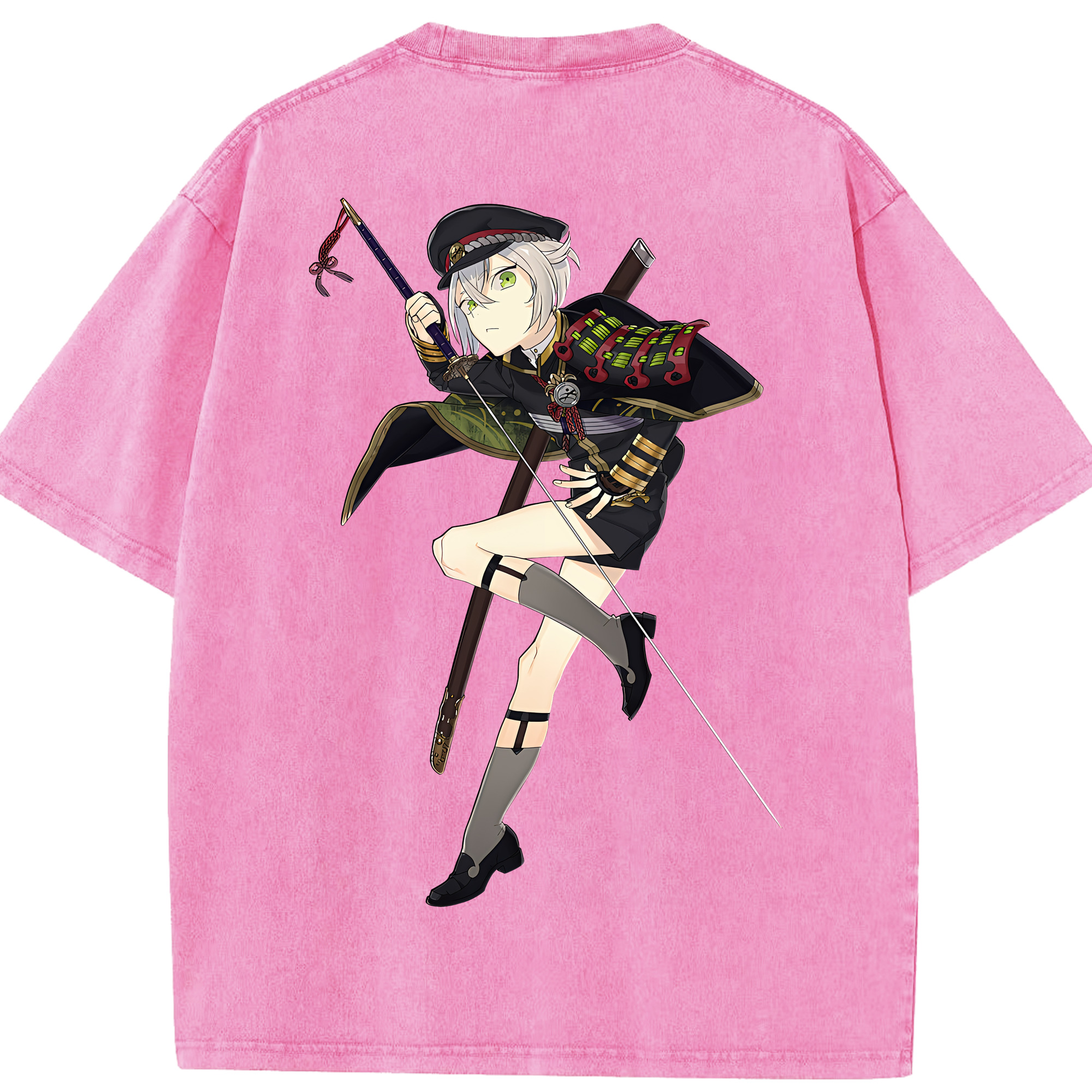 （画像用） 刀剣乱舞 Touken Ranbu 綿100% ヴィンテージ風 半袖Tシャツ（背面プリント）